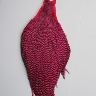 magenta pink grizzle cock neck cape