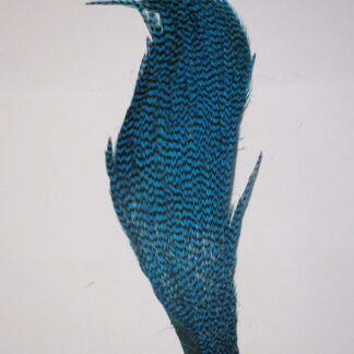 Metz teal blue grizzle half cock neck cape