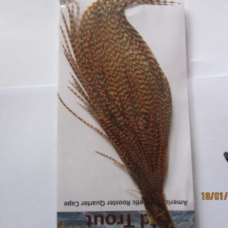 Metz dark barred ginger quarter cock neck cape