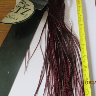 metz grizzle claret saddle grade 2 half